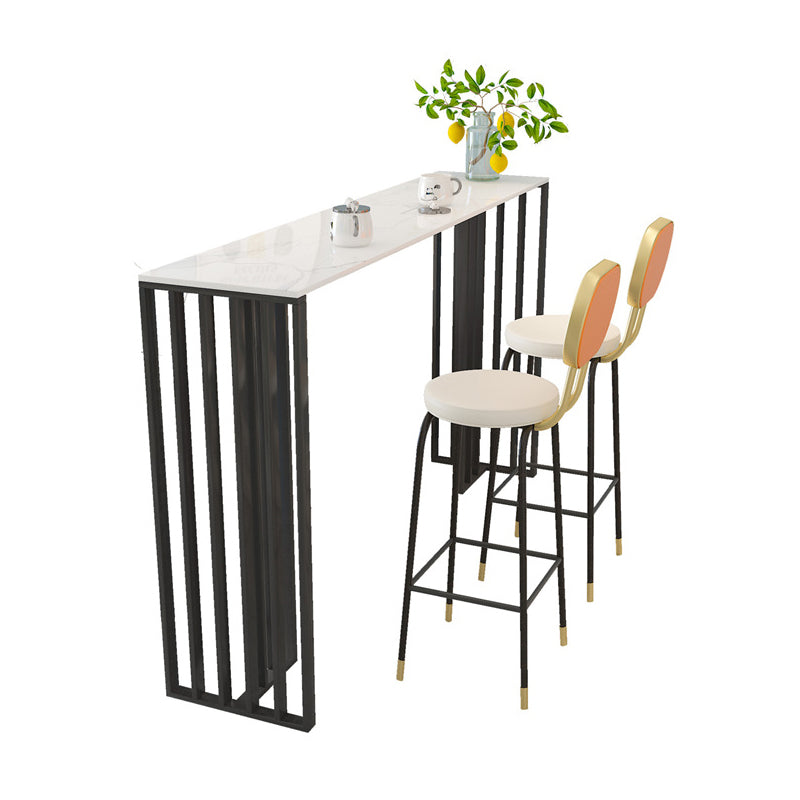 1/3/4 pezzi glam bar tavolo set di tavoli opachi con banco in pietra sinterizzato