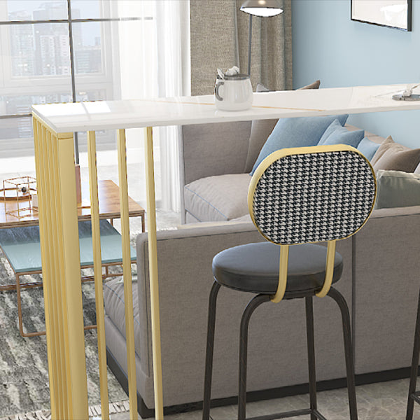 1/3/4 pezzi glam bar tavolo set di tavoli opachi con banco in pietra sinterizzato