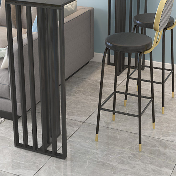 1/3/4 pezzi glam bar tavolo set di tavoli opachi con banco in pietra sinterizzato