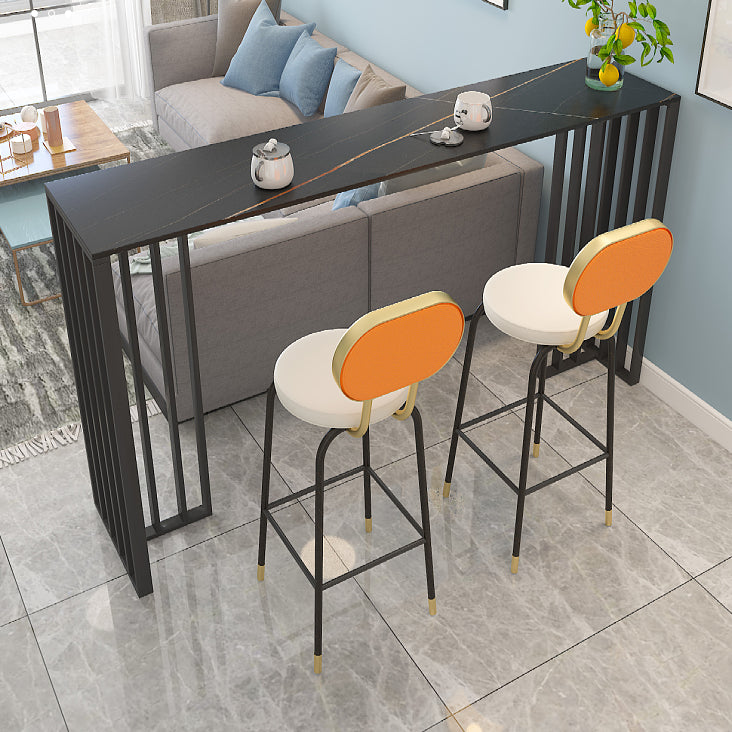 1/3/4 pezzi glam bar tavolo set di tavoli opachi con banco in pietra sinterizzato