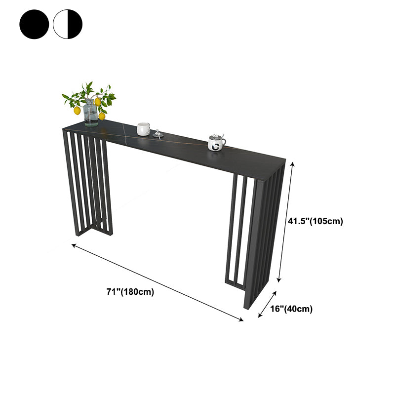 1/3/4 pezzi glam bar tavolo set di tavoli opachi con banco in pietra sinterizzato