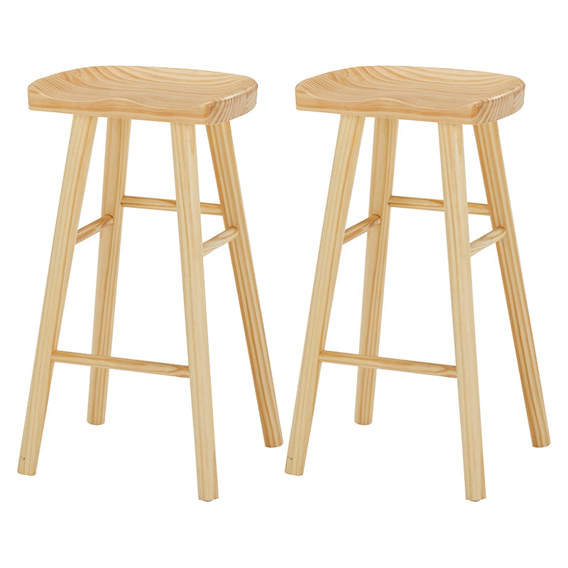 Rectangle Solid Wood Counter Set 1/2/3 Pieces Glam Counter Height Set in Natural Wood 30"H Stools (Set of 2) Clearhalo 'Bar Furniture' 'furn' 'furn_home_bar_bar_sets' 'Furniture' 'Home Bars & Bar Sets' 'home_bar_bar_sets' 'Kitchen & Dining Furniture' 5371342