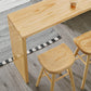 Rectangle Solid Wood Counter Set 1/2/3 Pieces Glam Counter Height Set in Natural Clearhalo 'Bar Furniture' 'furn' 'furn_home_bar_bar_sets' 'Furniture' 'Home Bars & Bar Sets' 'home_bar_bar_sets' 'Kitchen & Dining Furniture' 5371347