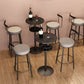 1/3 pièces Glam Iron Bar Table Set Rangement Bistro Ensemble de bistrot avec faux marbre Top