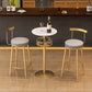 1/3 pièces Glam Iron Bar Table Set Rangement Bistro Ensemble de bistrot avec faux marbre Top