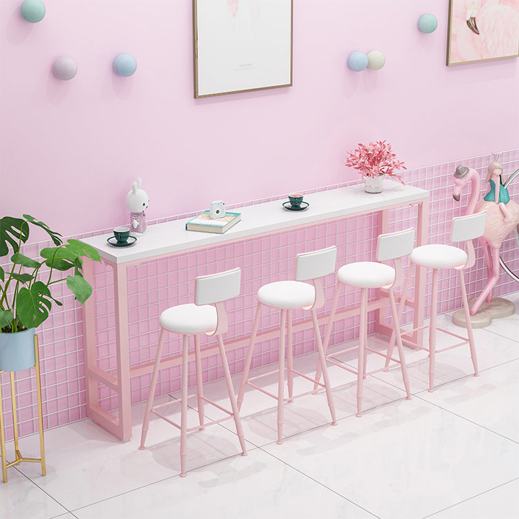 Modern 1/5 Pieces Bar Table Set Rectangle Stone Counter Table with High Stools Clearhalo 'Bar Furniture' 'furn' 'furn_home_bar_bar_sets' 'Furniture' 'Home Bars & Bar Sets' 'home_bar_bar_sets' 'Kitchen & Dining Furniture' 5371482