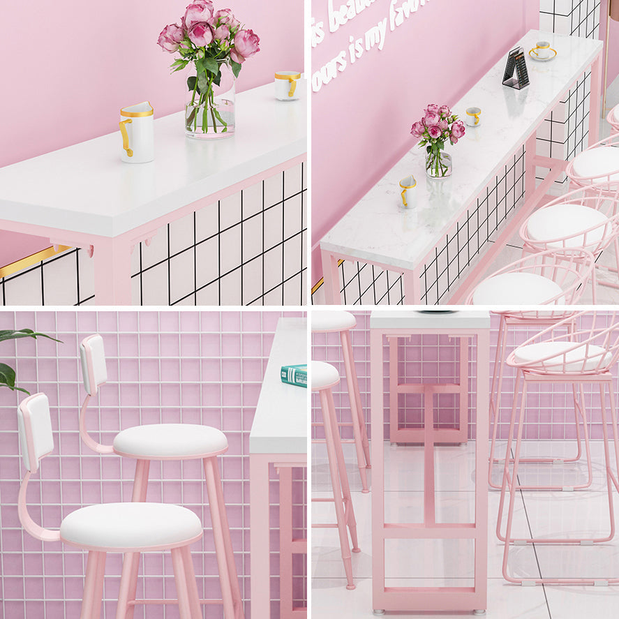 Modern 1/5 Pieces Bar Table Set Rectangle Stone Counter Table with High Stools Clearhalo 'Bar Furniture' 'furn' 'furn_home_bar_bar_sets' 'Furniture' 'Home Bars & Bar Sets' 'home_bar_bar_sets' 'Kitchen & Dining Furniture' 5371484