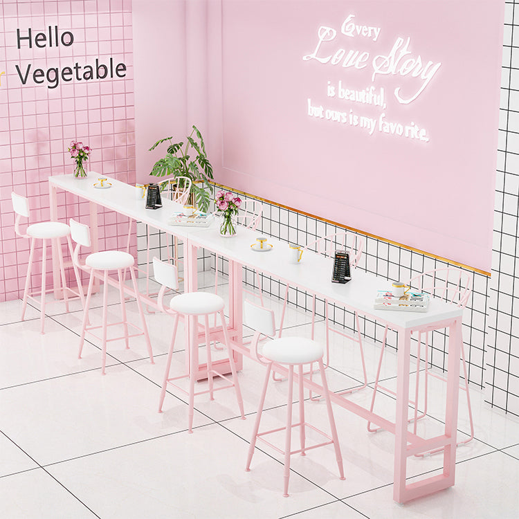 Modern 1/5 Pieces Bar Table Set Rectangle Stone Counter Table with High Stools Clearhalo 'Bar Furniture' 'furn' 'furn_home_bar_bar_sets' 'Furniture' 'Home Bars & Bar Sets' 'home_bar_bar_sets' 'Kitchen & Dining Furniture' 5371490