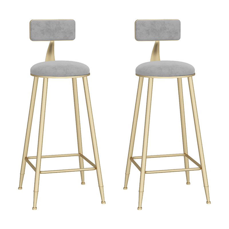 1/2/3 Pieces Glam Iron Bar Table Set White Faux Marble Top Bistro Set with Shelf Grey 30"H Stools (Set of 2) Clearhalo 'Bar Furniture' 'furn' 'furn_home_bar_bar_sets' 'Furniture' 'Home Bars & Bar Sets' 'home_bar_bar_sets' 'Kitchen & Dining Furniture' 5371505