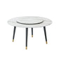 Glam Iron Dinette Set 1/4/5/6/7 Pieces Round White Sintered Stone Top Dining Table Set Clearhalo 'Dining Room Sets' 'Dining Tables & Seating' 'dining_room_set' 'furn' 'furn_dining_room_set' 'Furniture' 'Kitchen & Dining Furniture' 5371579