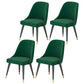 Glam Iron Dinette Set 1/4/5/6/7 Pieces Round White Sintered Stone Top Dining Table Set 4 Green Chairs Clearhalo 'Dining Room Sets' 'Dining Tables & Seating' 'dining_room_set' 'furn' 'furn_dining_room_set' 'Furniture' 'Kitchen & Dining Furniture' 5371581