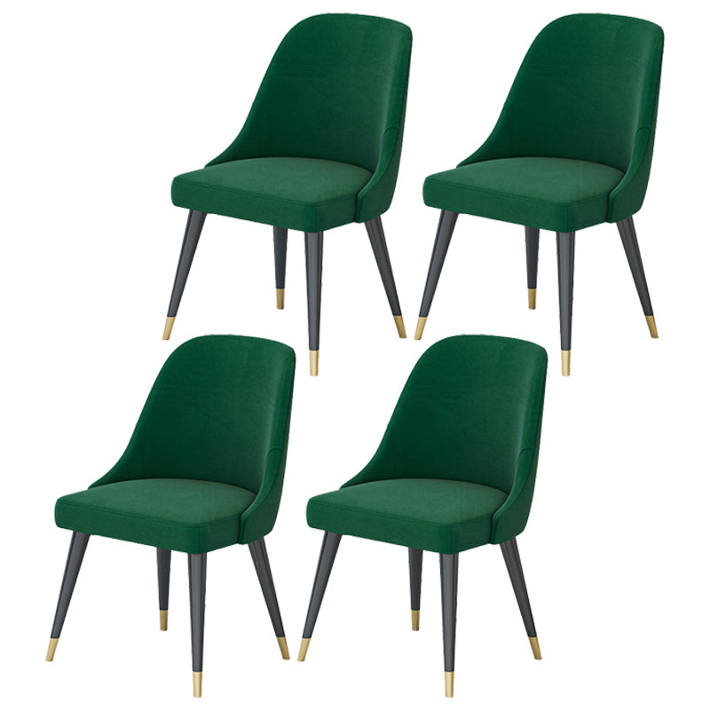 Glam Iron Dinette Set 1/4/5/6/7 Pieces Round White Sintered Stone Top Dining Table Set 4 Green Chairs Clearhalo 'Dining Room Sets' 'Dining Tables & Seating' 'dining_room_set' 'furn' 'furn_dining_room_set' 'Furniture' 'Kitchen & Dining Furniture' 5371581