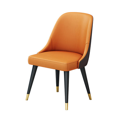 Glam Iron Dinette Set 1/4/5/6/7 Pieces Round White Sintered Stone Top Dining Table Set 1 Orange Chair Clearhalo 'Dining Room Sets' 'Dining Tables & Seating' 'dining_room_set' 'furn' 'furn_dining_room_set' 'Furniture' 'Kitchen & Dining Furniture' 5371587