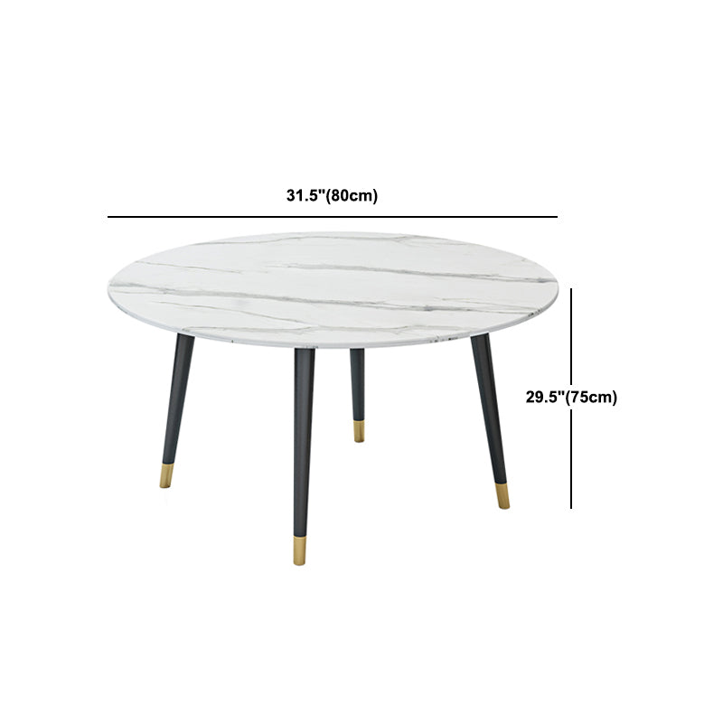 Glam Iron Dinette Set 1/4/5/6/7 Pieces Round White Sintered Stone Top Dining Table Set Clearhalo 'Dining Room Sets' 'Dining Tables & Seating' 'dining_room_set' 'furn' 'furn_dining_room_set' 'Furniture' 'Kitchen & Dining Furniture' 5371593
