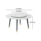 Glam Iron Dinette Set 1/4/5/6/7 Pieces Round White Sintered Stone Top Dining Table Set Clearhalo 'Dining Room Sets' 'Dining Tables & Seating' 'dining_room_set' 'furn' 'furn_dining_room_set' 'Furniture' 'Kitchen & Dining Furniture' 5371597
