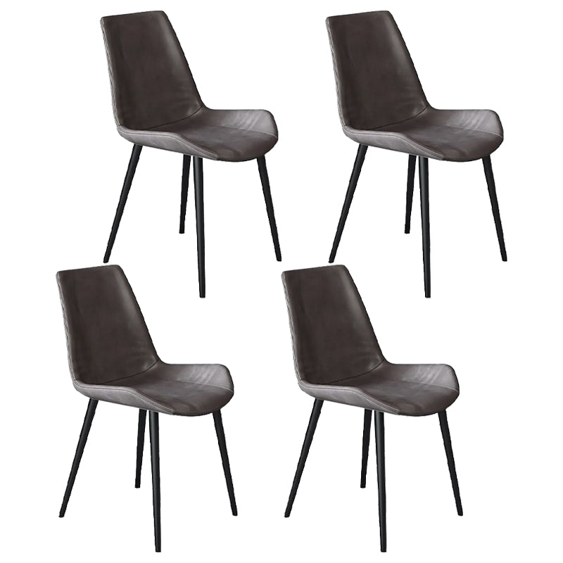 Designer Style White Dining Table Set 1/4/5/7 Pieces Stone and Metal Dinette Set 4 Grey Chairs Clearhalo 'Dining Room Sets' 'Dining Tables & Seating' 'dining_room_set' 'furn' 'furn_dining_room_set' 'Furniture' 'Kitchen & Dining Furniture' 5371602