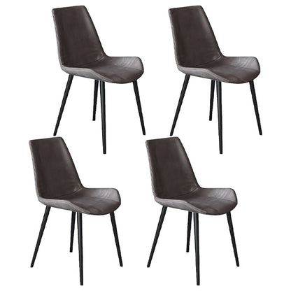 Designer Style White Dining Table Set 1/4/5/7 Pieces Stone and Metal Dinette Set 4 Grey Chairs Clearhalo 'Dining Room Sets' 'Dining Tables & Seating' 'dining_room_set' 'furn' 'furn_dining_room_set' 'Furniture' 'Kitchen & Dining Furniture' 5371602
