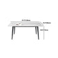Designer Style White Dining Table Set 1/4/5/7 Pieces Stone and Metal Dinette Set Clearhalo 'Dining Room Sets' 'Dining Tables & Seating' 'dining_room_set' 'furn' 'furn_dining_room_set' 'Furniture' 'Kitchen & Dining Furniture' 5371612