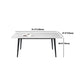 Designer Style White Dining Table Set 1/4/5/7 Pieces Stone and Metal Dinette Set Clearhalo 'Dining Room Sets' 'Dining Tables & Seating' 'dining_room_set' 'furn' 'furn_dining_room_set' 'Furniture' 'Kitchen & Dining Furniture' 5371613