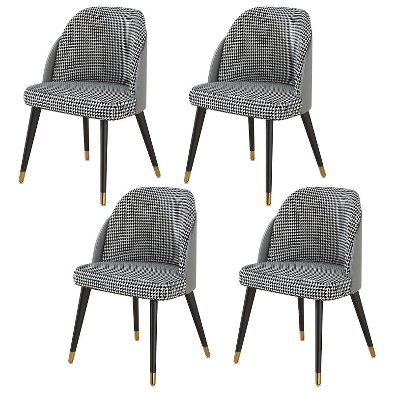 Designer Rectangle Dining Table Set 1/4/5/6/7 Pieces Gold Stone Top Dinette Set 4 Grey Chairs Clearhalo 'Dining Room Sets' 'Dining Tables & Seating' 'dining_room_set' 'furn' 'furn_dining_room_set' 'Furniture' 'Kitchen & Dining Furniture' 5371622