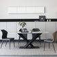 Ensemble Table et chaises de Style design pour la maison, Table à manger en pierre frittée 1/2/5/7 pièces
