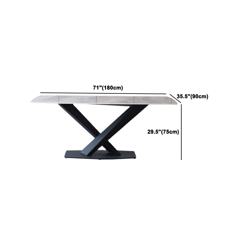 Ensemble Table et chaises de Style design pour la maison, Table à manger en pierre frittée 1/2/5/7 pièces