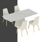 Nordic 1/5/6/7 Pieces Dining Set Rectangle Stone Dining Table for Dining Room Clearhalo 'Dining Room Sets' 'Dining Tables & Seating' 'dining_room_set' 'furn' 'furn_dining_room_set' 'Furniture' 'Kitchen & Dining Furniture' 5371663