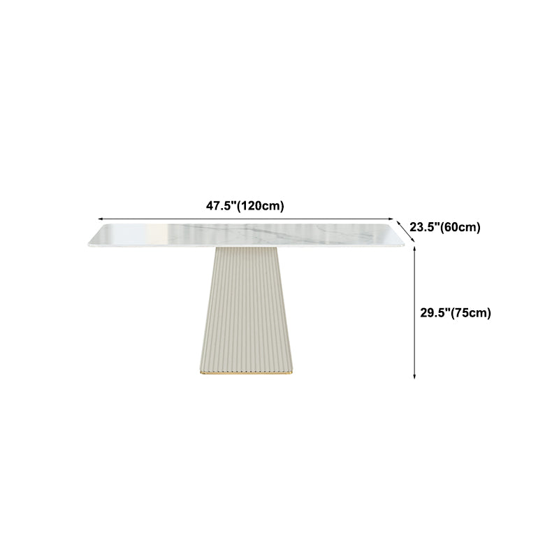Nordic 1/5/6/7 Pieces Dining Set Rectangle Stone Dining Table for Dining Room Clearhalo 'Dining Room Sets' 'Dining Tables & Seating' 'dining_room_set' 'furn' 'furn_dining_room_set' 'Furniture' 'Kitchen & Dining Furniture' 5371664
