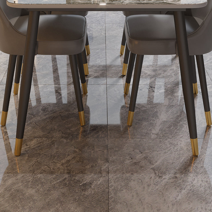 Rectangle Dining Table Set 1/2/5/7 Pieces Modern Indoor Dinette Set in Grey Clearhalo 'Dining Room Sets' 'Dining Tables & Seating' 'dining_room_set' 'furn' 'furn_dining_room_set' 'Furniture' 'Kitchen & Dining Furniture' 5371699