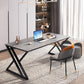 Modern Stone Top Dinette Set 1/2 Pieces Rectangle Dining Table Set in Grey 2 Pieces: Table, 1 Chair Clearhalo 'Dining Room Sets' 'Dining Tables & Seating' 'dining_room_set' 'furn' 'furn_dining_room_set' 'Furniture' 'Kitchen & Dining Furniture' 5371746