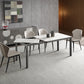 Contemporary Sintered Stone Rectangle Table Set 1/3/4/5/7 Pieces Dining Set 5 Pieces: Table, 4 Chairs Clearhalo 'Dining Room Sets' 'Dining Tables & Seating' 'dining_room_set' 'furn' 'furn_dining_room_set' 'Furniture' 'Kitchen & Dining Furniture' 5371765