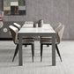 Contemporary Sintered Stone Rectangle Table Set 1/3/4/5/7 Pieces Dining Set Clearhalo 'Dining Room Sets' 'Dining Tables & Seating' 'dining_room_set' 'furn' 'furn_dining_room_set' 'Furniture' 'Kitchen & Dining Furniture' 5371782