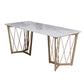 Contemporary Rectangle Dinette Set 1/2/4/5/7 Pieces White Marble Dining Table Set Clearhalo 'Dining Room Sets' 'Dining Tables & Seating' 'dining_room_set' 'furn' 'furn_dining_room_set' 'Furniture' 'Kitchen & Dining Furniture' 5371787