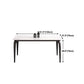 Mesa de piedra sinterizada industrial para mesa de comedor rectangular de restaurantes con 4 patas