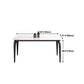 Mesa de piedra sinterizada industrial para mesa de comedor rectangular de restaurantes con 4 patas
