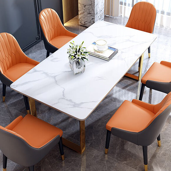 Mueble tradicional de la base de trineo de lujo Mesa de comedor de mármol para el comedor