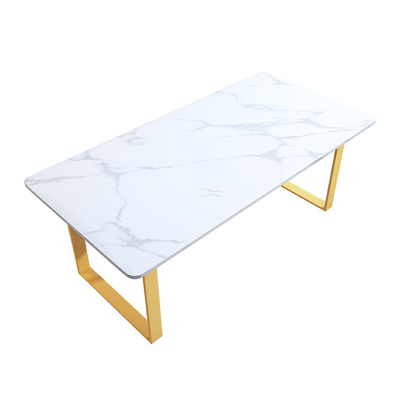 Mueble tradicional de la base de trineo de lujo Mesa de comedor de mármol para el comedor