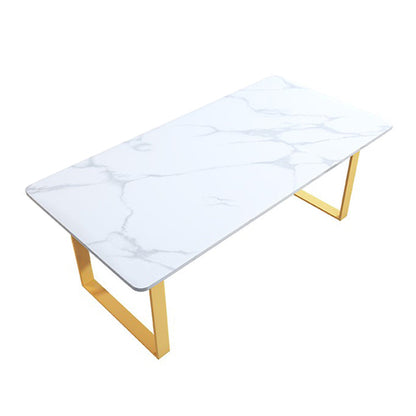 Mueble tradicional de la base de trineo de lujo Mesa de comedor de mármol para el comedor