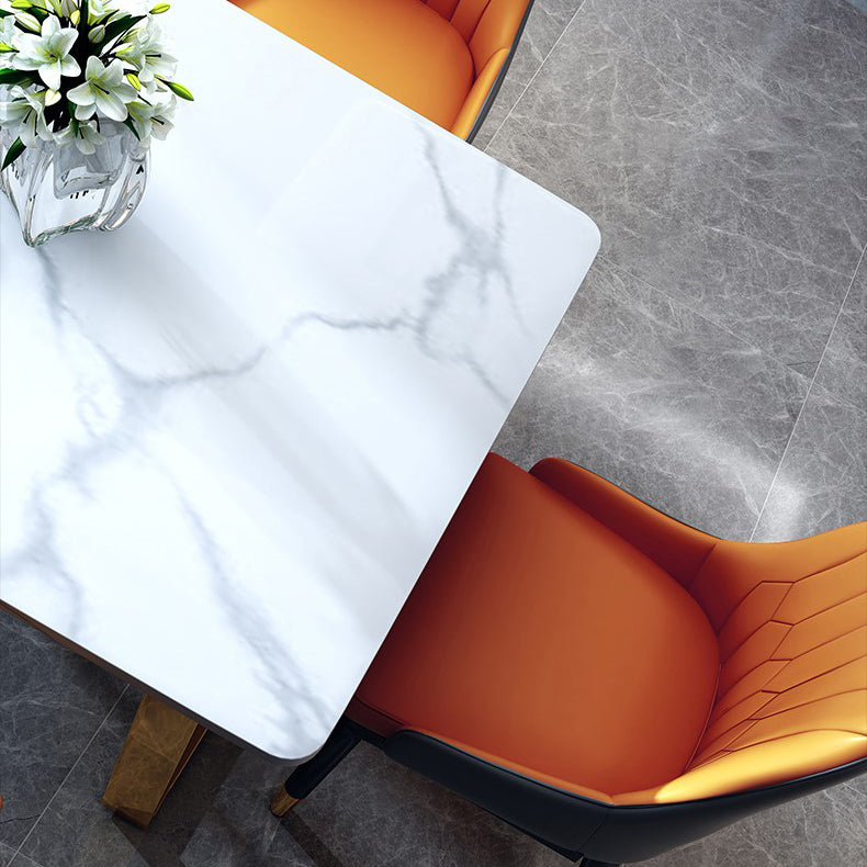Mueble tradicional de la base de trineo de lujo Mesa de comedor de mármol para el comedor