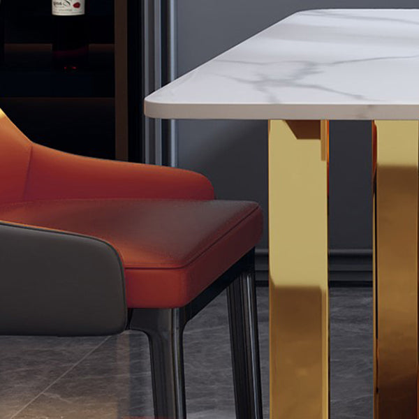 Mueble tradicional de la base de trineo de lujo Mesa de comedor de mármol para el comedor