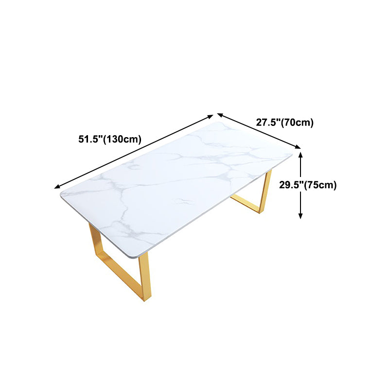 Mueble tradicional de la base de trineo de lujo Mesa de comedor de mármol para el comedor