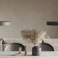 Mesa de comedor ovalada moderna, mesa de pedestal doble de acero negro con tapa de piedra sinterizada