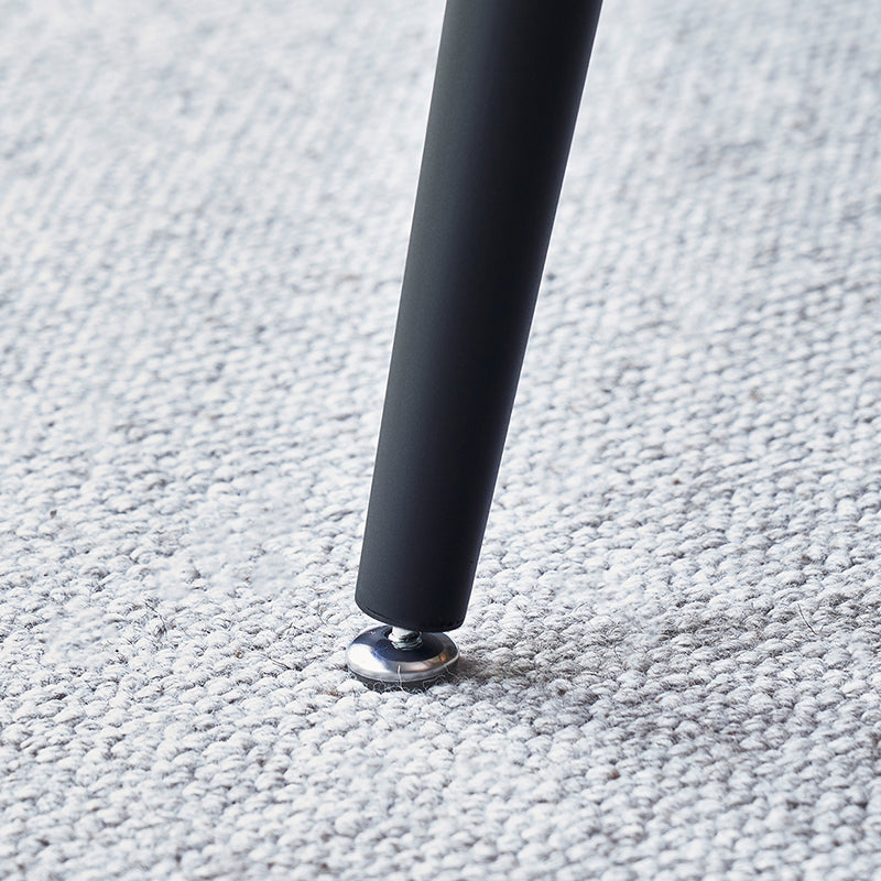 Table à manger rectangulaire en pierre mate Meubles de 4 jambes avec base en acier