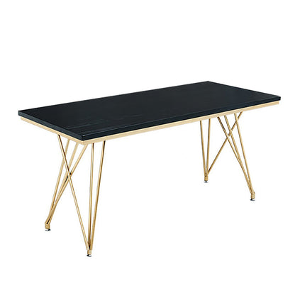 Traditionele luxe eettafel wit in marmer rechthoek eettafel voor keuken