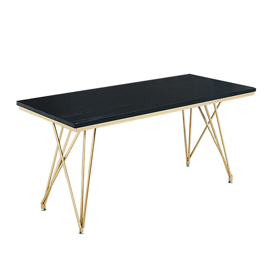 Traditional Luxury Dining Table White in Marble Rectangle Dining Table for Kitchen Wood Without Chairs