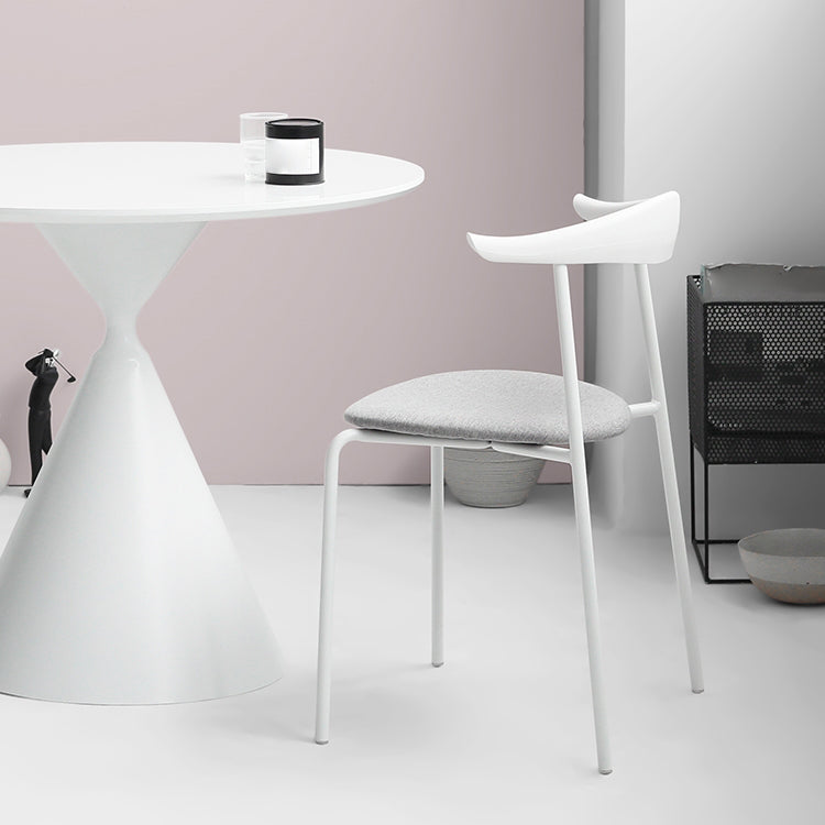 Glam Style Dining Side Chair Open Back Indoor Armless Dining Chair