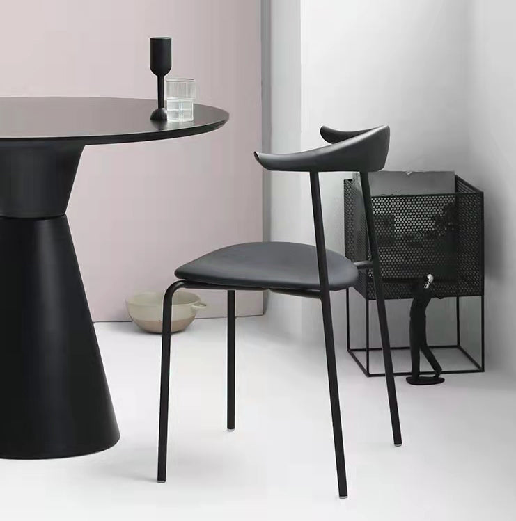 Glam Style Dining Side Chair Open Back Indoor Armless Dining Chair