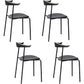 Glam Style Dining Side Chair Open Back Indoor Armless Dining Chair