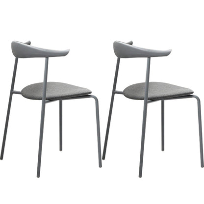 Glam Style Dining Side Chair Open Back Indoor Armless Dining Chair