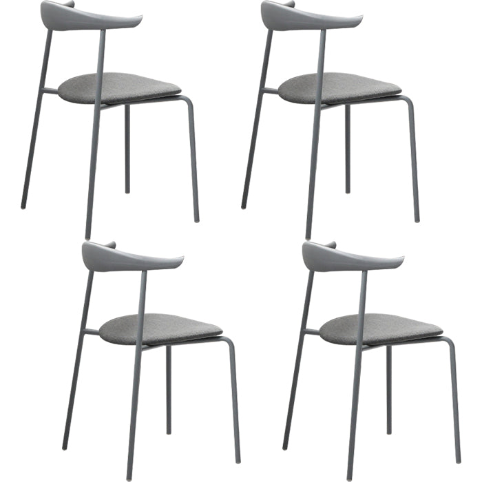 Glam Style Dining Side Chair Open Back Indoor Armless Dining Chair